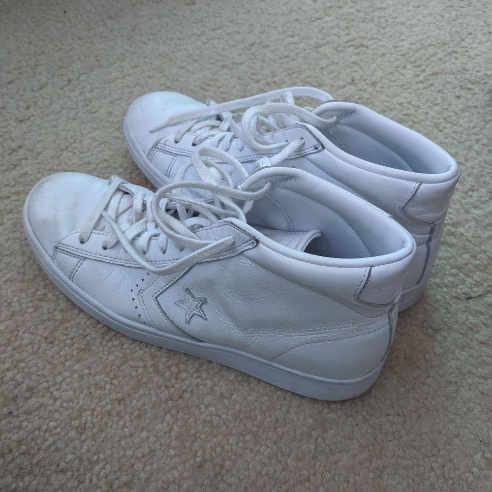 Converse leather high tops